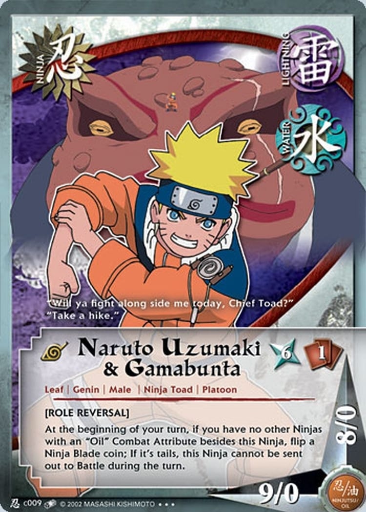Naruto Uzumaki & Gamabunta card artwork