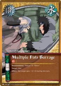 Multiple Fists Barrage card artwork