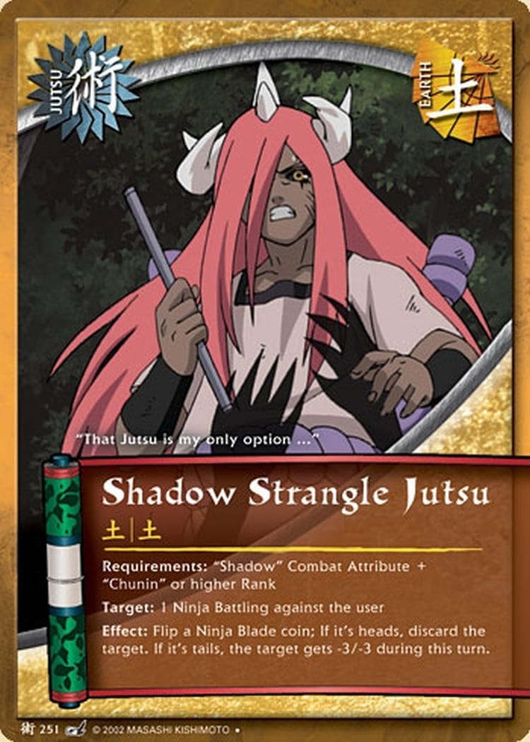 Shadow Strangle Jutsu card artwork