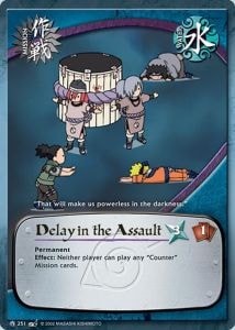 Delay in the Assault card artwork