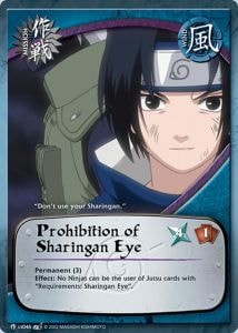 Prohibition of Sharingan Eye card artwork