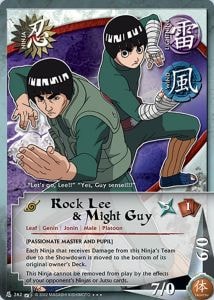 Rock Lee & Might Guy card artwork