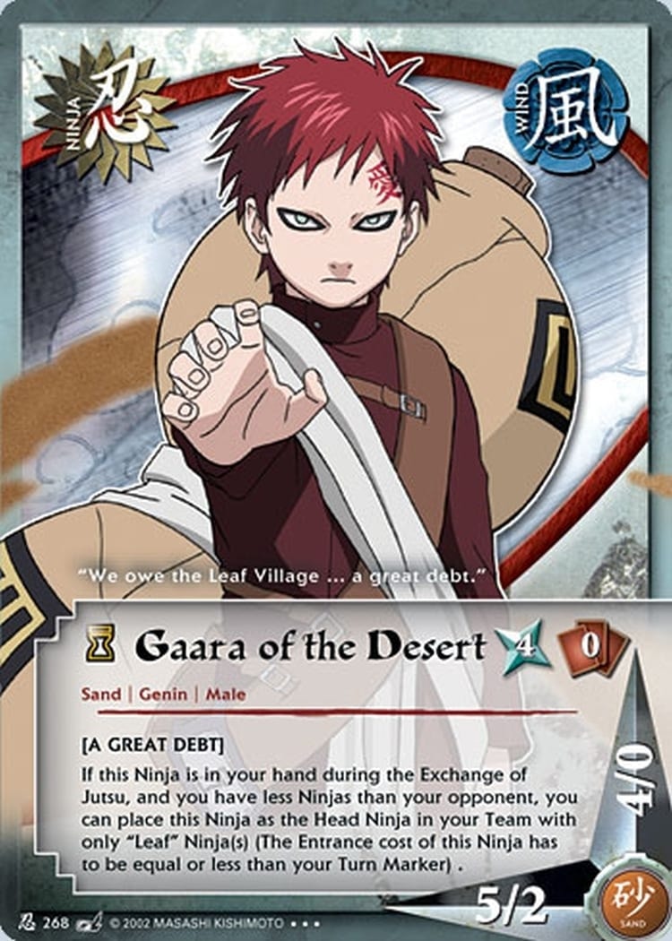 Gaara of the Desert card artwork