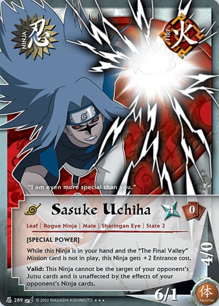 Sasuke Uchiha card artwork