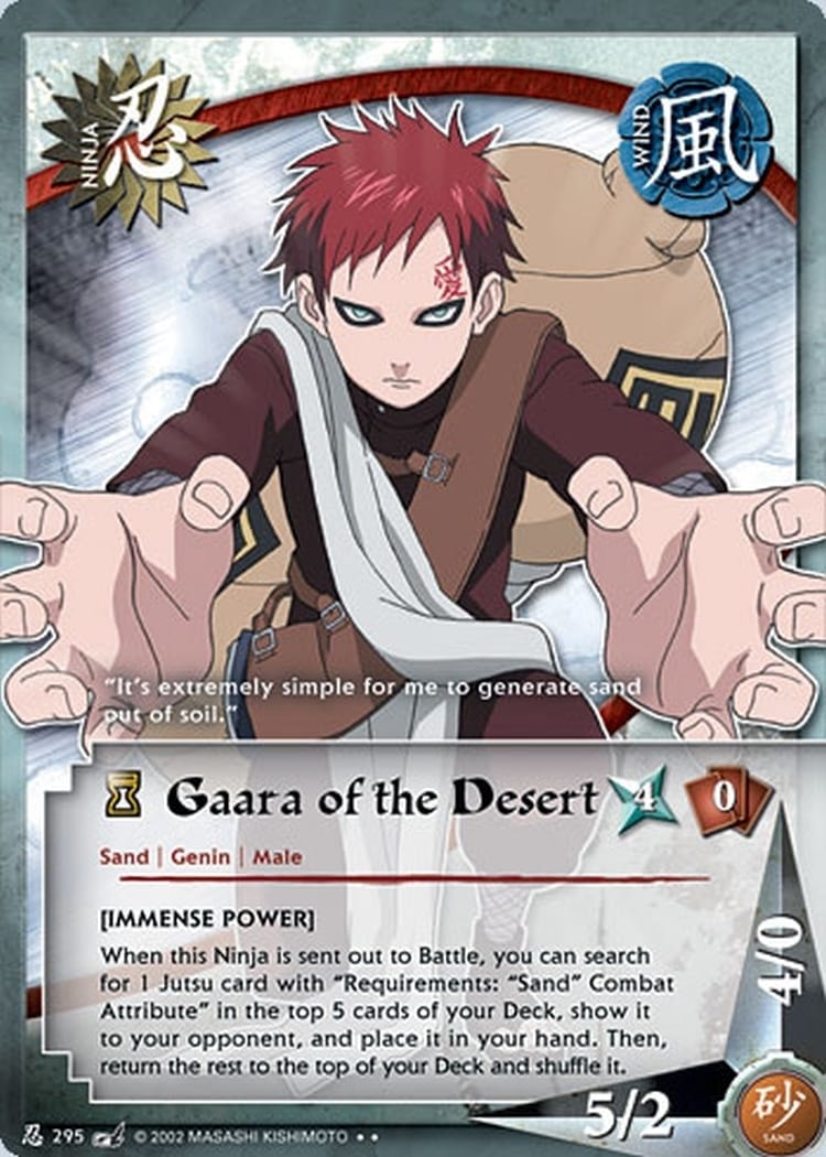 Gaara of the Desert card artwork