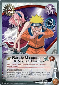 Naruto Uzumaki & Sasura Haruno card artwork