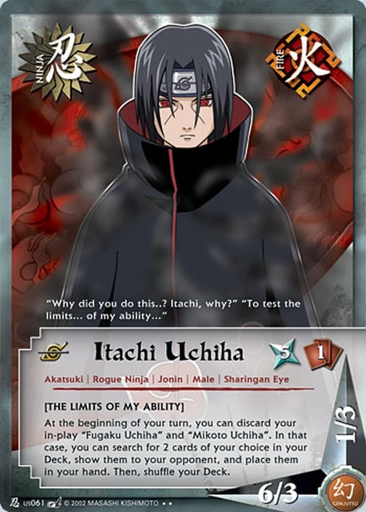 Itachi Uchiha card artwork