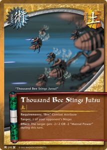 Thousand Bee Stings Jutsu card artwork