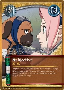 Subjective card artwork