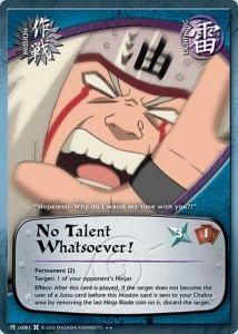 No Talent Whatsoever! card artwork