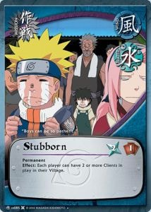 Stubborn card artwork