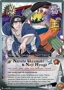 Naruto Uzumaki & Neji Hyuga card artwork