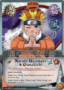 Naruto Uzumaki & Gamakichi card artwork