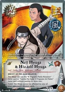 Neji Hyuga & Hizashi Hyuga card artwork