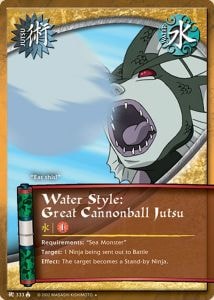 Water Style: Great Cannonball Jutsu card artwork