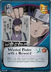 Wanted Poster with a Reward card artwork