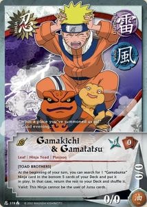Gamakichi & Gamatatsu card artwork