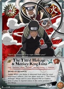 The Third Hokage & Monkey King Enma card artwork