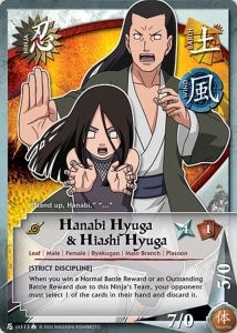 Hanabi Hyuga & Hiashi Hyuga card artwork
