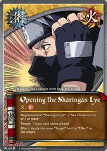 Opening the Sharingan Eye card artwork