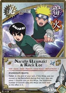 Naruto Uzumaki & Rock Lee card artwork
