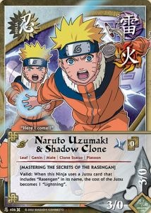 Naruto Uzumaki & Shadow Clone card artwork