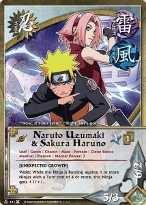 Naruto Uzumaki & Sakura Haruno card artwork