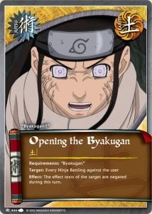 Opening the Byakugan card artwork