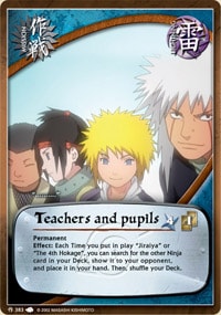 Teacher and pupils card artwork