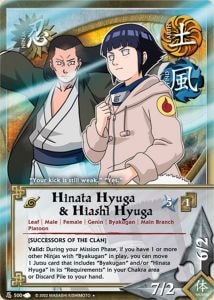 Hinata Hyuga & Hiashi Hyuga card artwork
