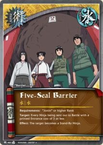 Five-Seal barrier card artwork