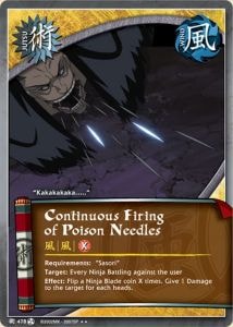 Continuous Firing of Poison Needles card artwork