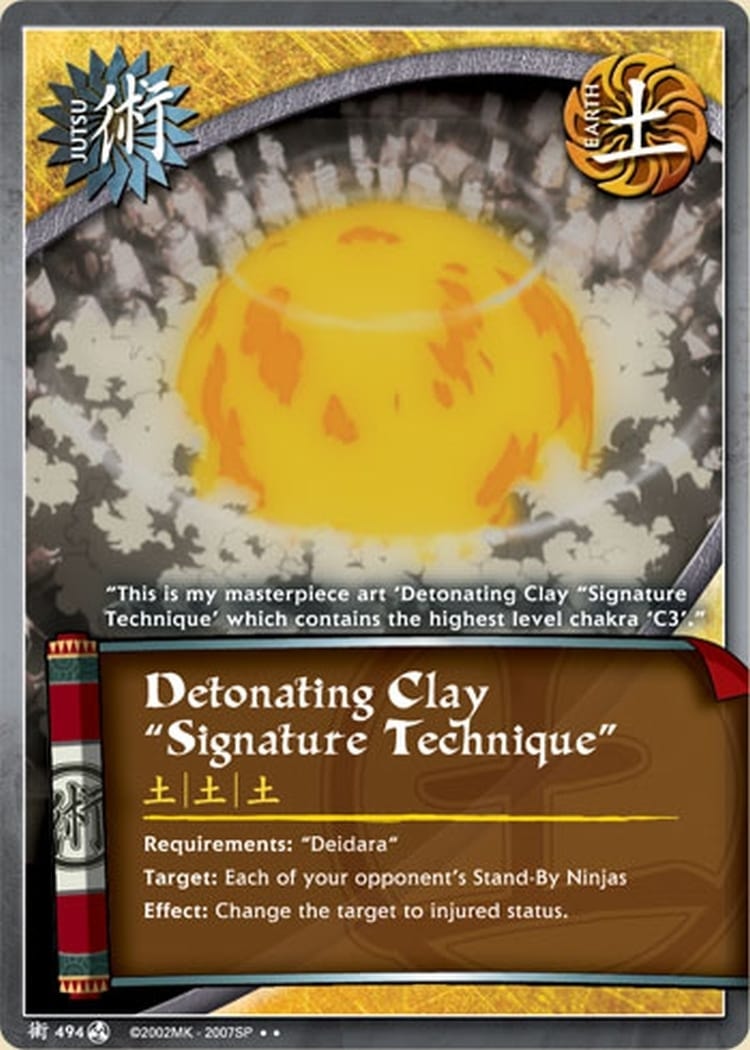 Detonating Clay 'Signature Technique' card artwork
