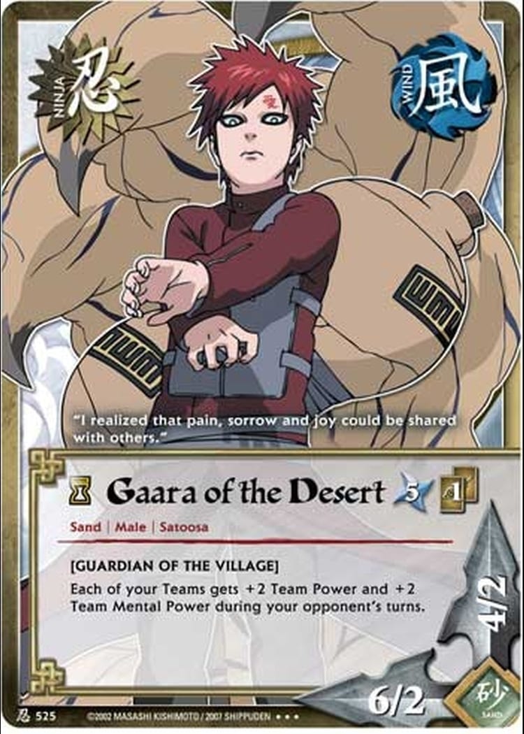Gaara of the Desert card artwork