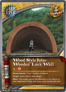 Wood Style Jutsu: Wooden Lock Wall card artwork