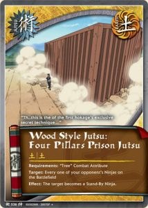 Wood Style Jutsu: Four Pillars Prison Jutsu card artwork