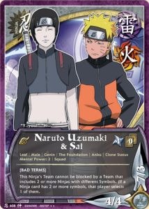Naruto Uzumaki & Sai card artwork