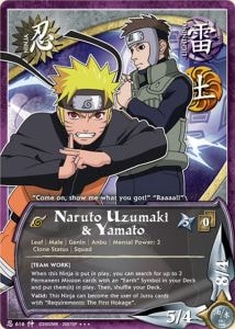 Naruto Uzumaki & Yamato card artwork