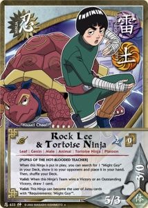 Rock Lee & Tortoise Ninja card artwork