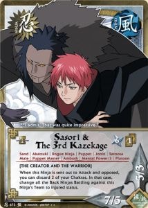 Sasori & The 3rd Kazekage card artwork