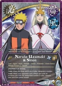 Naruto Uzumaki & Shion card artwork