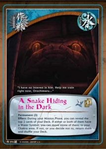 A Snake Hiding in the Dark card artwork
