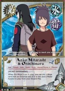 Anko Mitarashi & Orochimaru card artwork