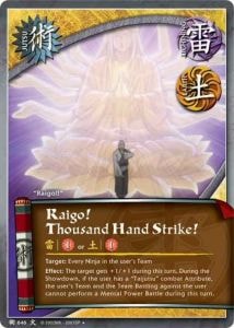 Raigo! Thousand Hand Strike! card artwork
