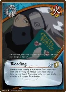 Reading card artwork
