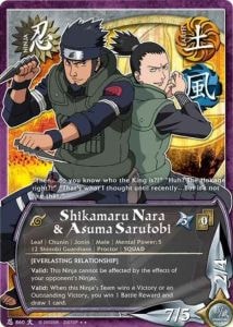 Shikamaru Nara & Asuma Sarutobi card artwork