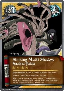 Striking Multi Shadow Snakes Jutsu card artwork