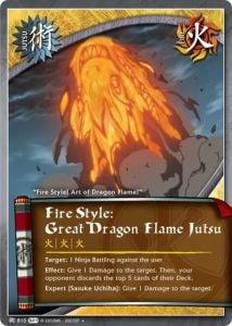 Fire Style: Great Dragon Flame Jutsu card artwork