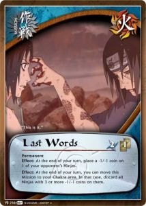 Last Words card artwork