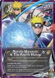 Naruto Uzumaki & The Fourth Hokage card artwork